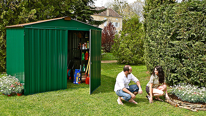 Abri de jardin métal vert